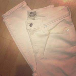 J. Crew White Lookout High Rise Skinny Crop Jeans